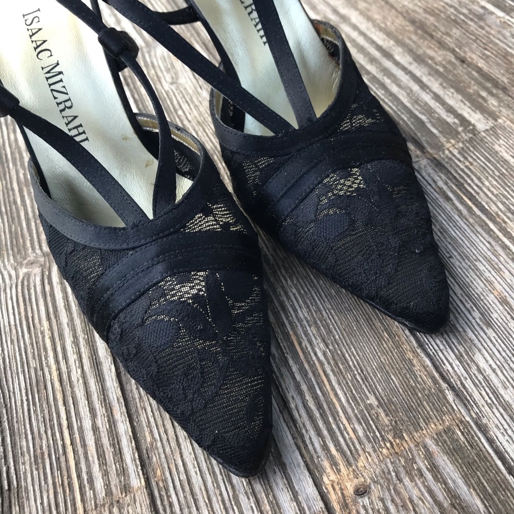 Vintage Isaac Mizrahi Lace Pointy Heels 6B
